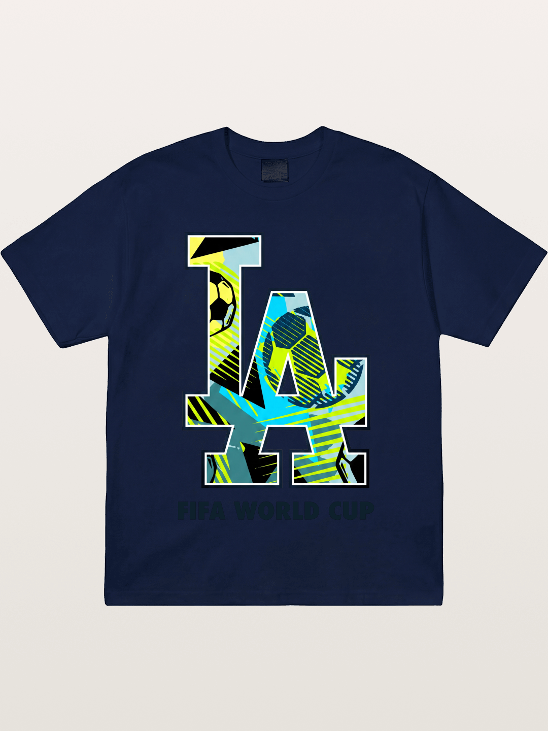 FIFA WC LA Geometric Soccer Fill Gildan T-shirt