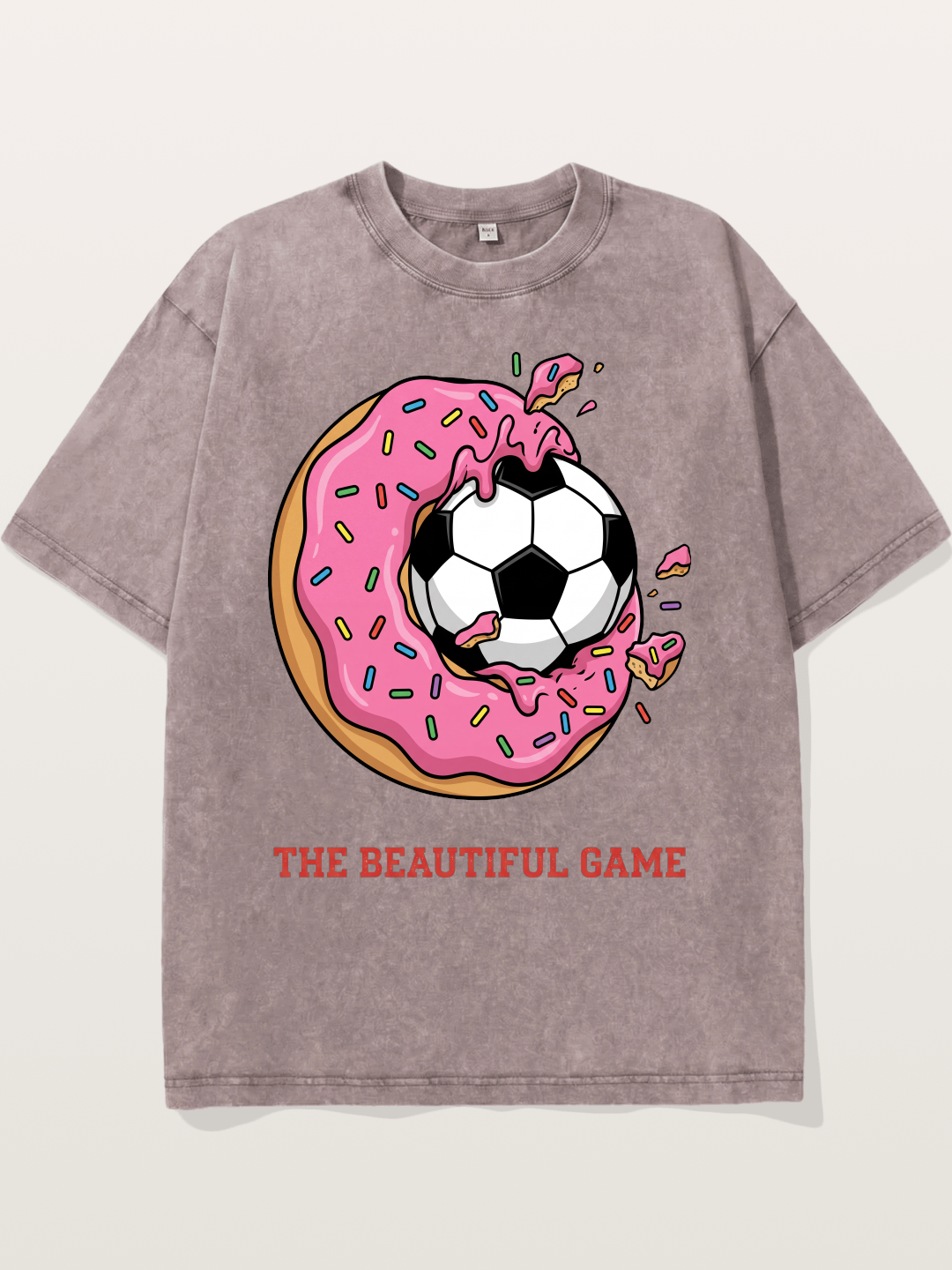 Donut Soccer Sweet Game Art Washed T-shirt