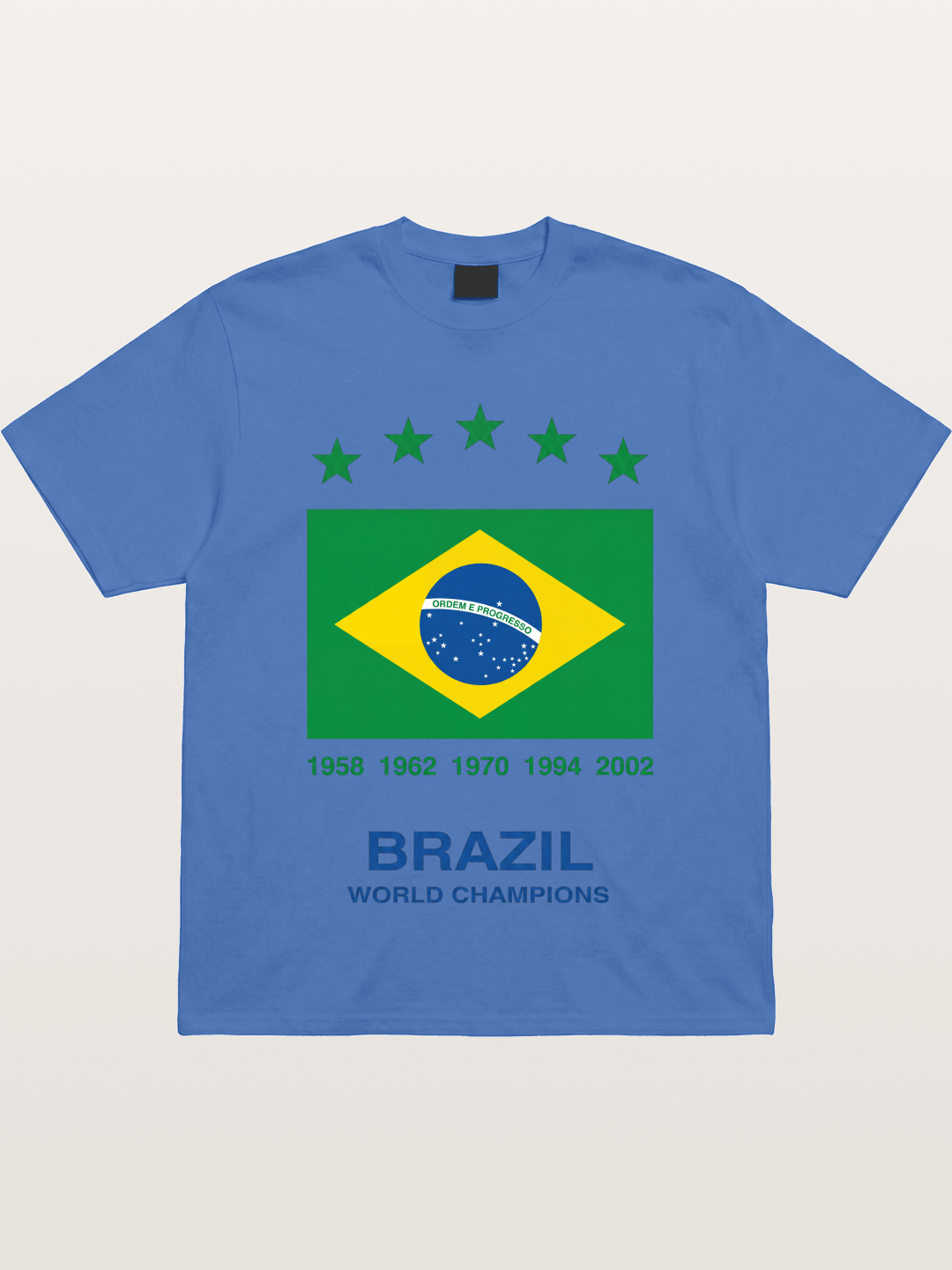 Brazil World Champions Flag Card Gildan T-shirt