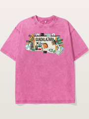 Guadalajara Mexican Culture Art Washed T-shirt