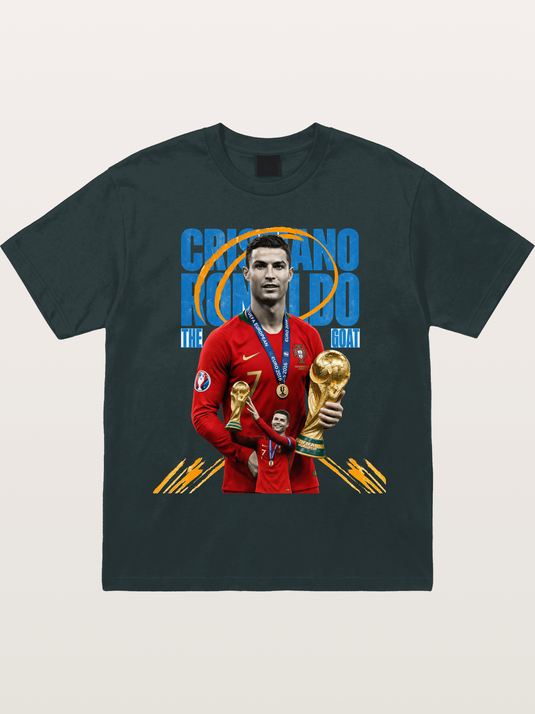 CR7 Portugal WC Trophy Art Gildan T-shirt