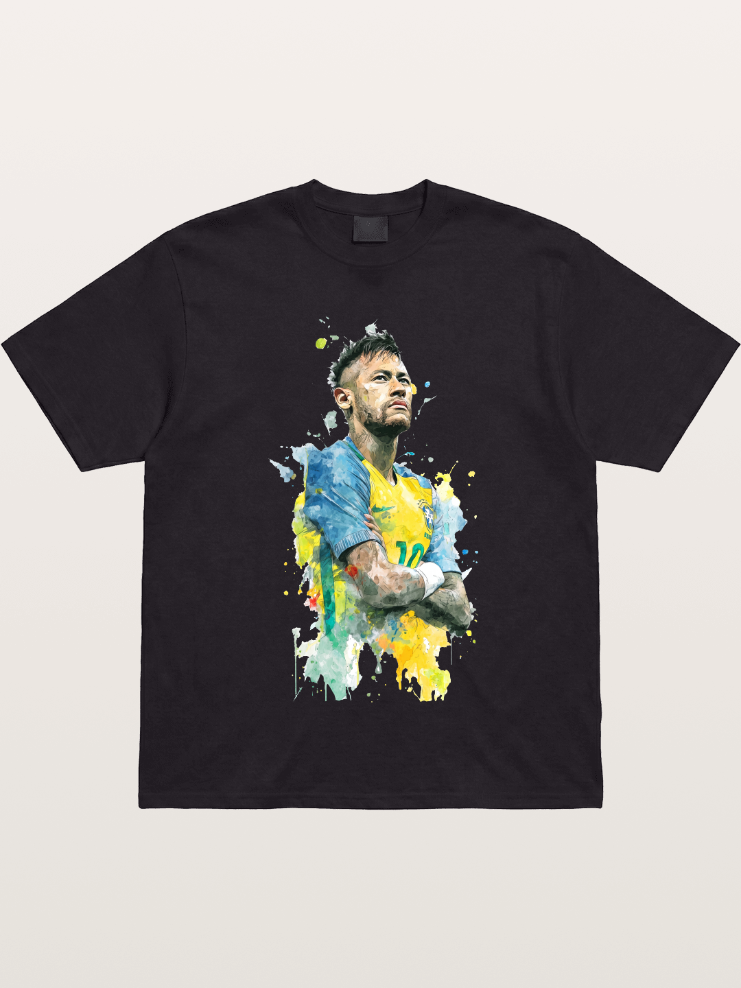 Neymar Brazil Watercolor Print Gildan T-shirt