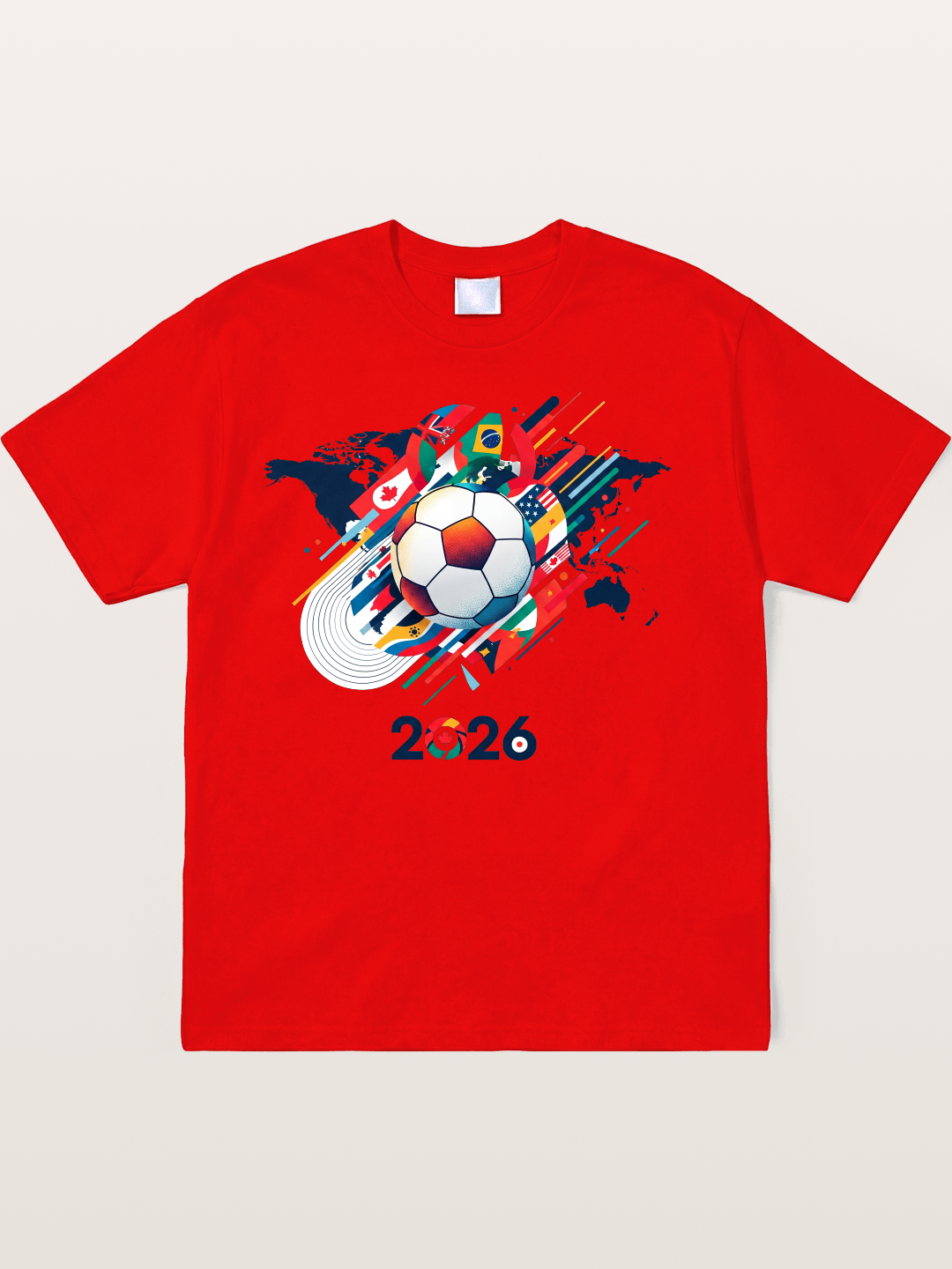 World Cup 2026 Global Flags Print Soft-Stay T-shirt