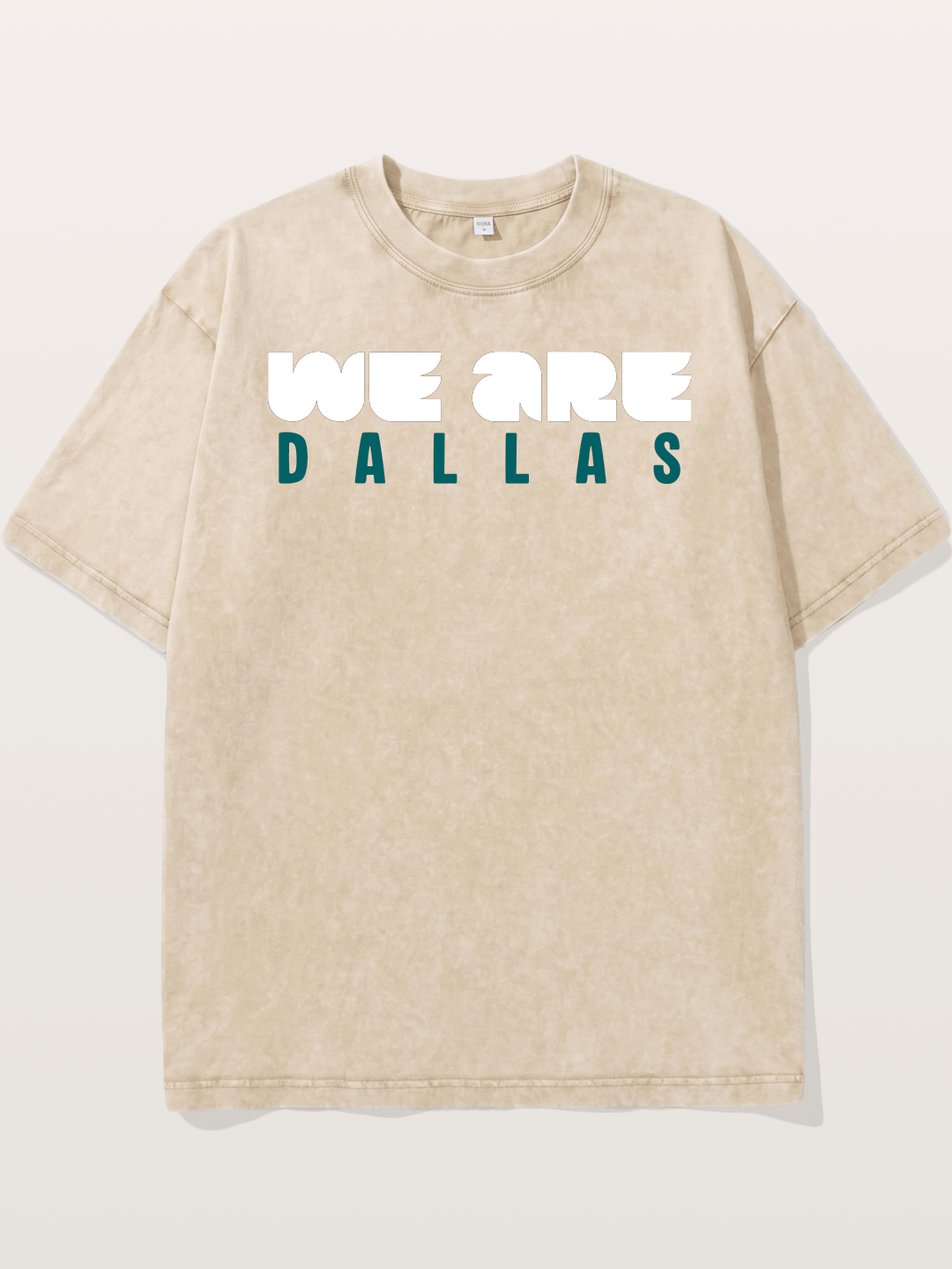 Dallas Teal Monochrome Print Washed T-shirt