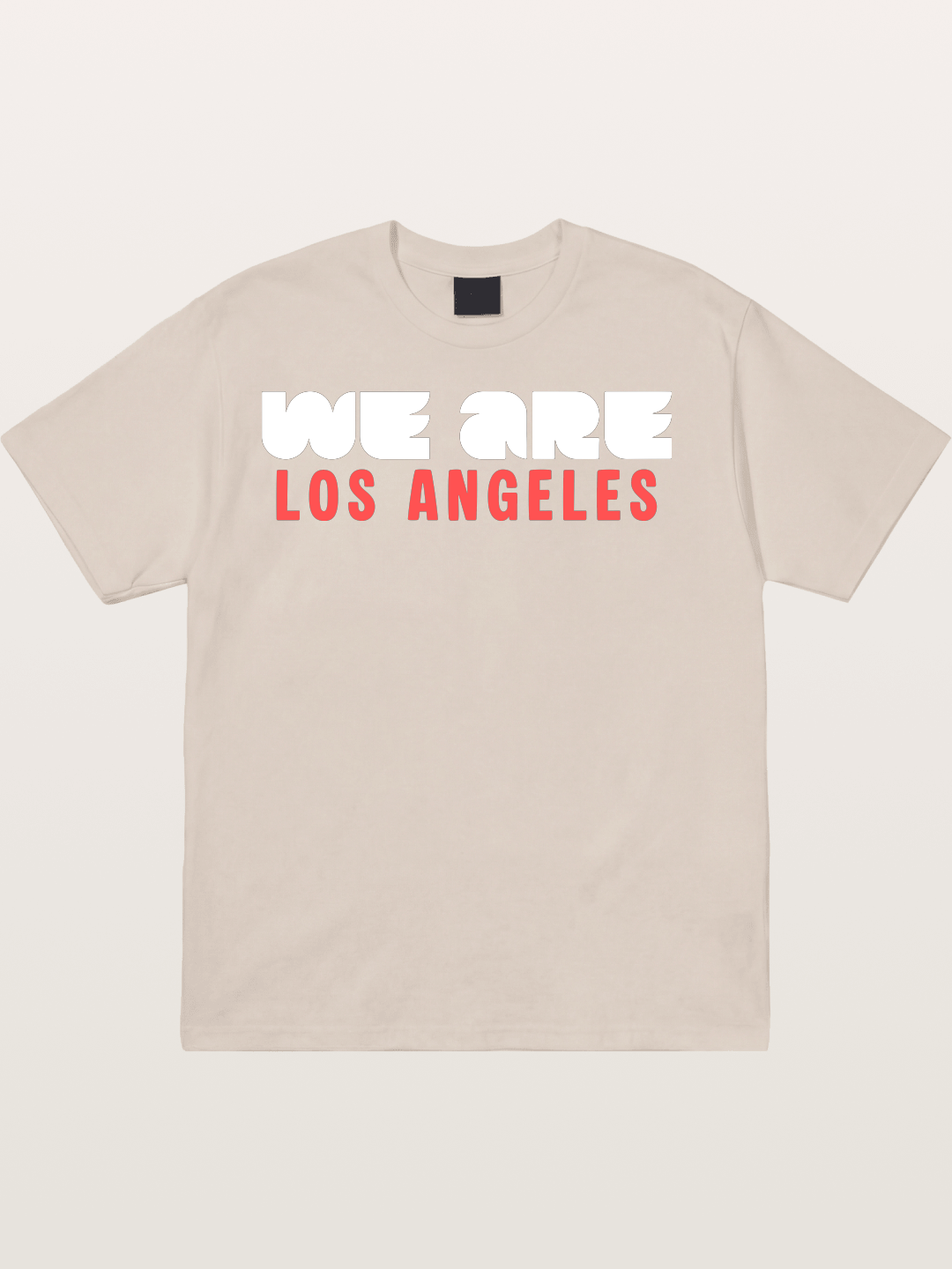Los Angeles Red-Blue Typo Cotton T-shirt