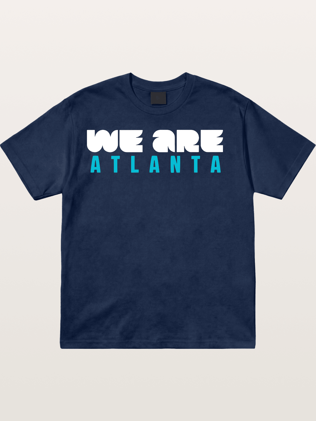 Atlanta Two-Tone Typography Cotton T-shirt