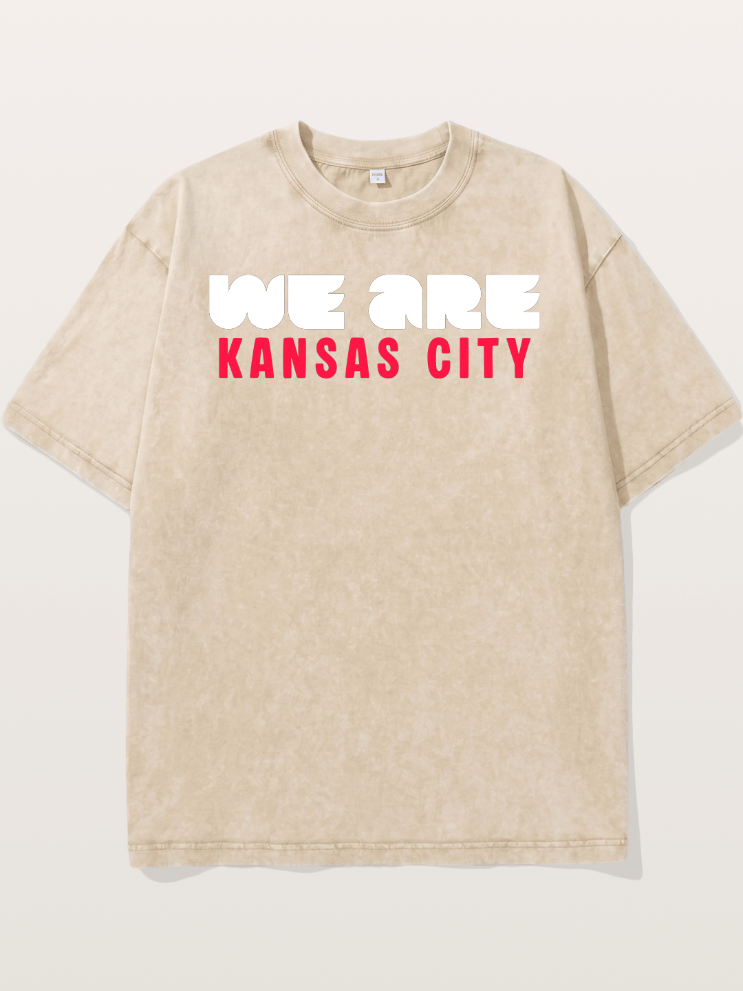 Kansas City Red Block Letters Washed T-shirt