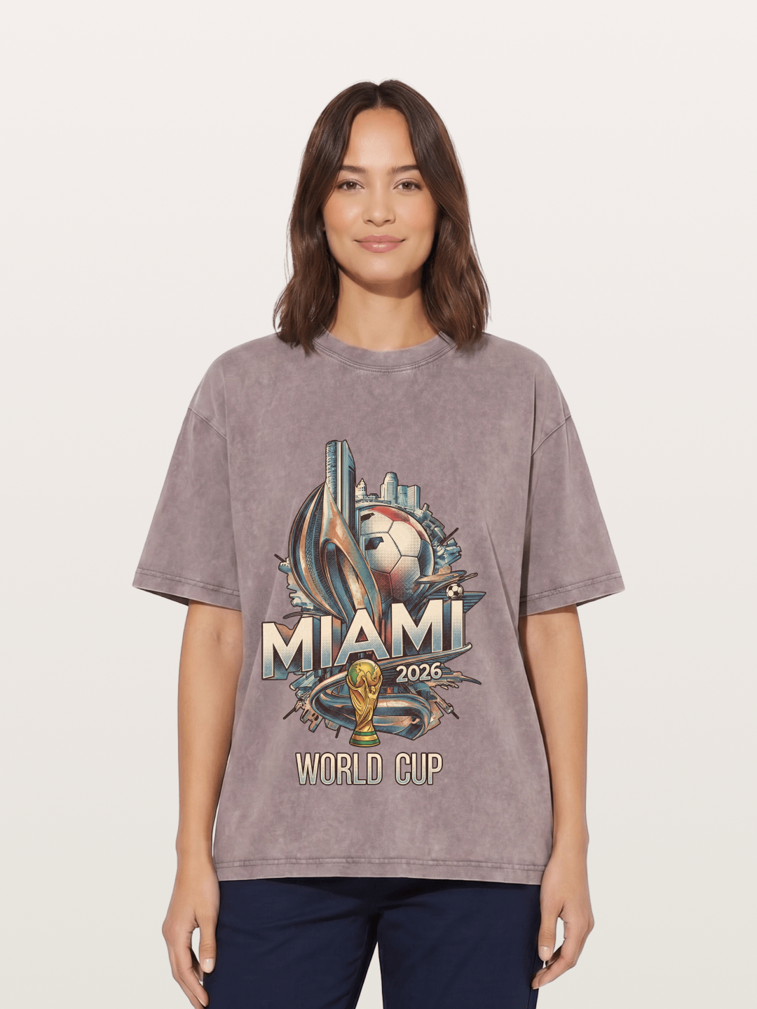 Miami World Cup 2026 Emblem Washed T-shirt