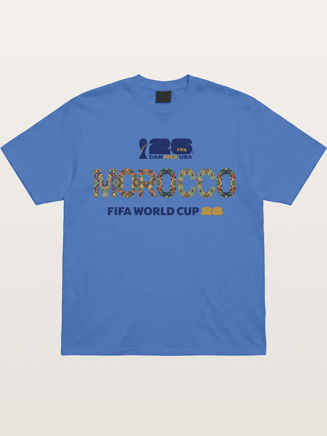 Morocco 2026 Mosaic Typography Gildan T-shirt