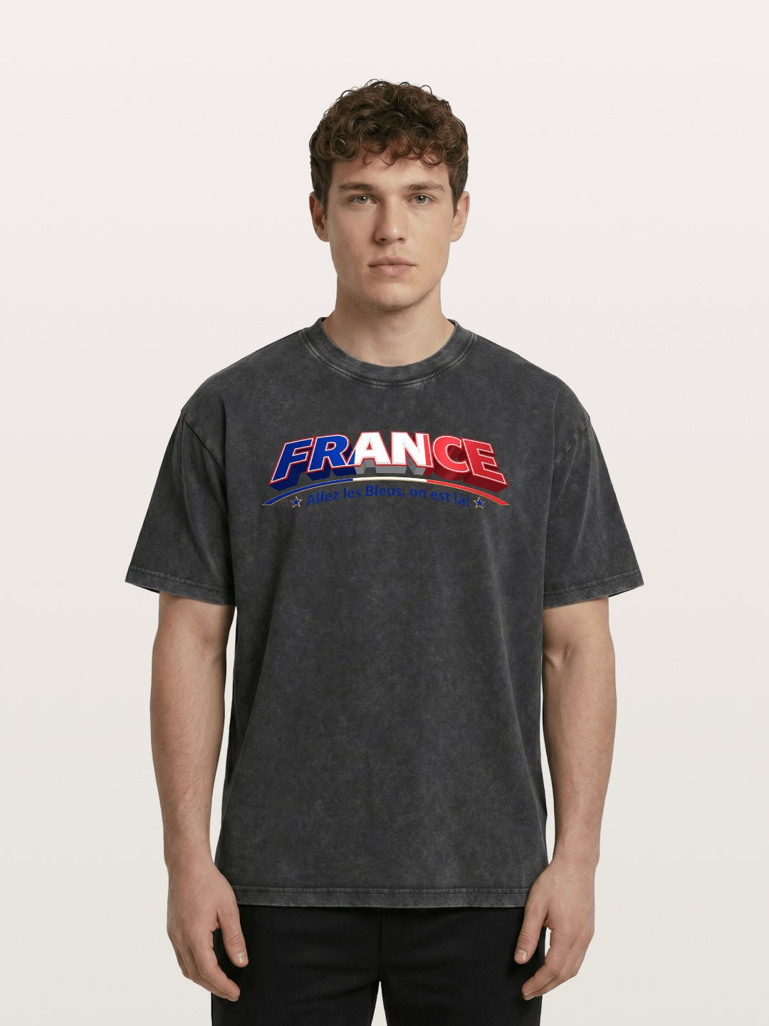 France Retro Team Logo WC Washed T-shirt