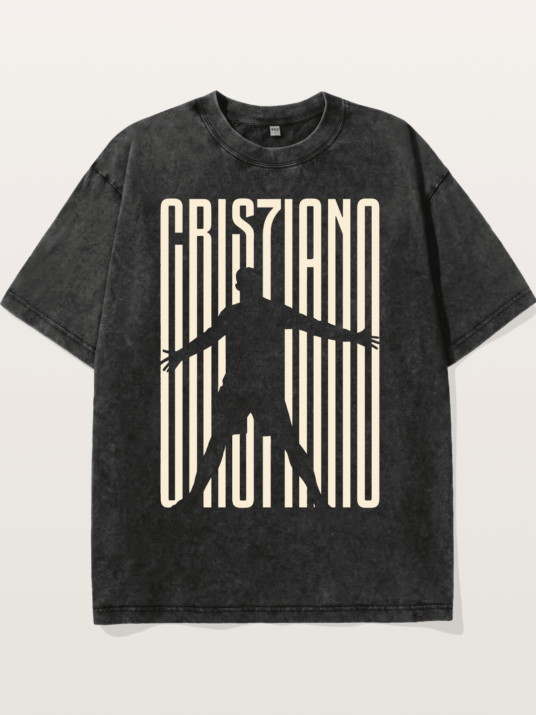 Cristiano Ronaldo Celebration Silhouette Washed T-shirt