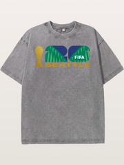 Seattle WC 2026 Gold Green Logo Washed T-shirt