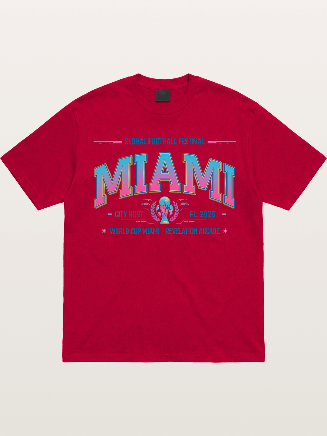 Miami 2026 WC Ombre Typography Gildan T-shirt