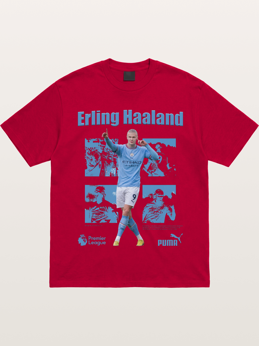 Haaland Premier League Poster Gildan T-shirt