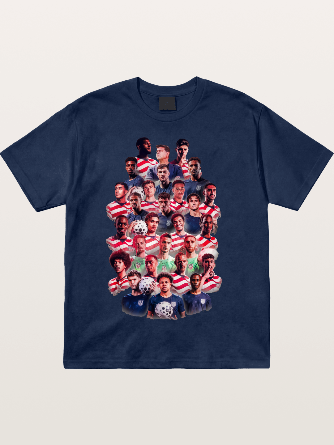 USMNT Full Squad Collage Portrait Cotton T-shirt
