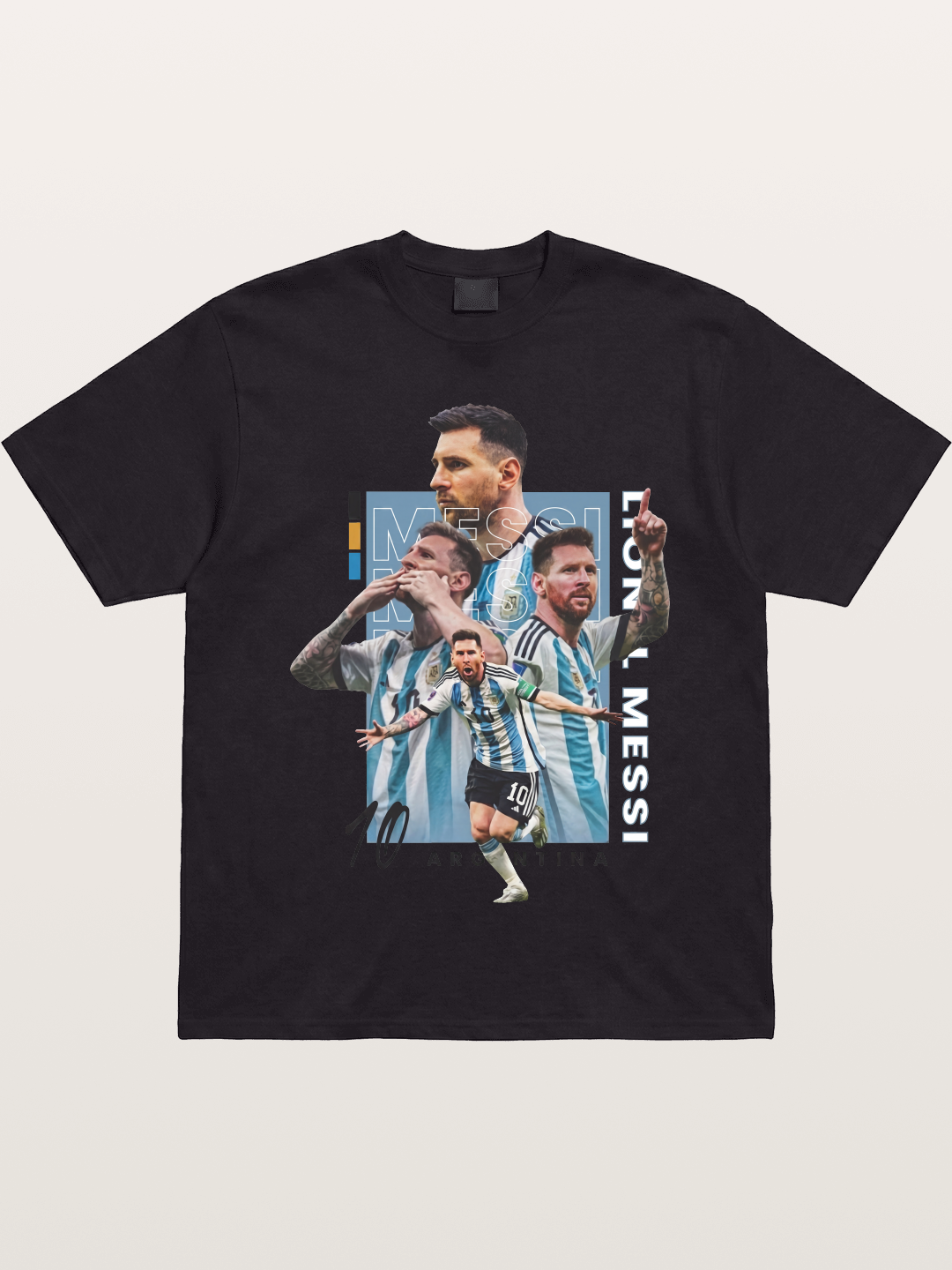 Messi Argentina Layered Collage Gildan T-shirt