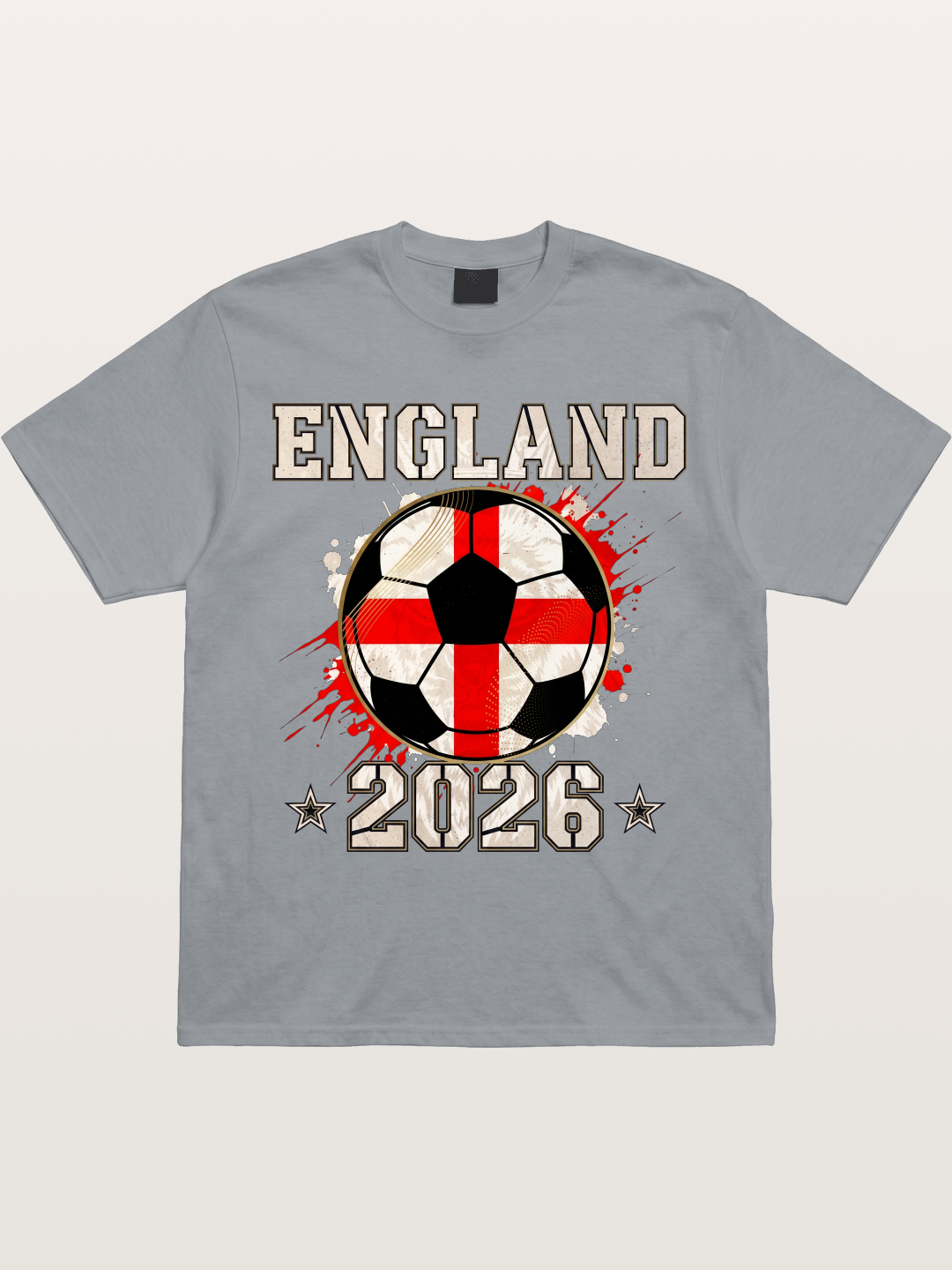 England 2026 Soccer Cross Flag Gildan T-shirt