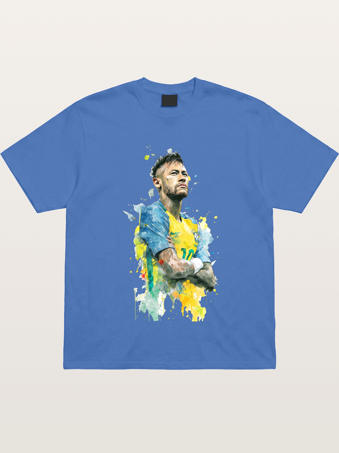 Neymar Brazil Watercolor Print Gildan T-shirt