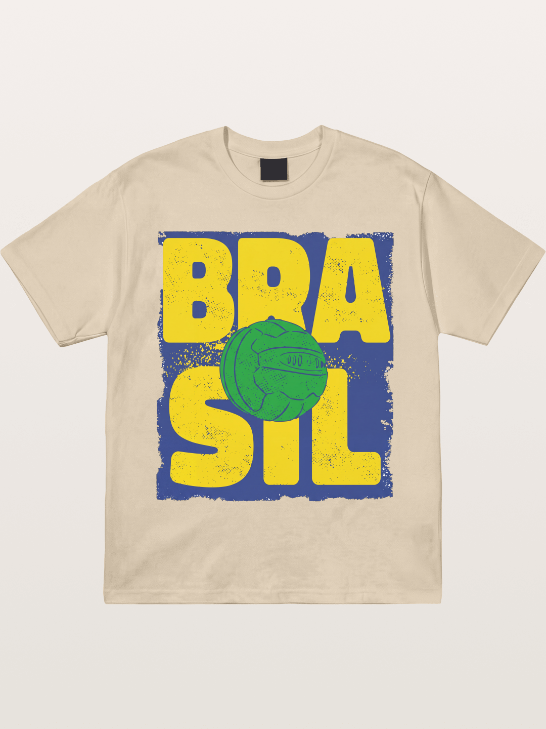 Grunge Brazil Soccer Text Card Gildan T-shirt