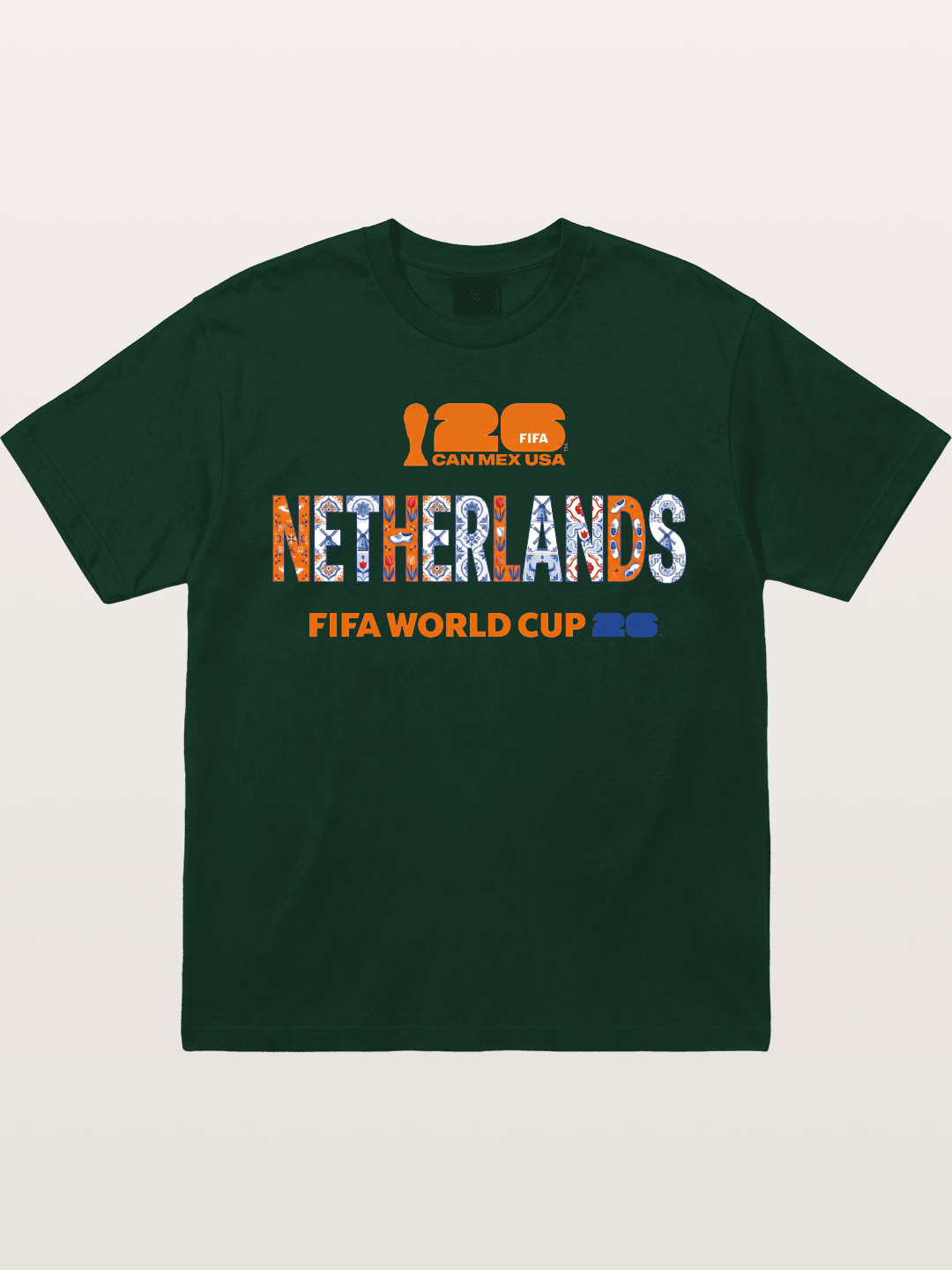 Netherlands 2026 Delft Blue Typo Gildan T-shirt
