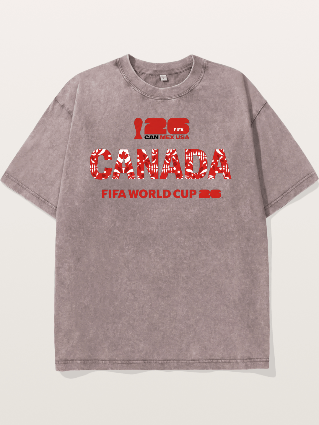 2026 World Cup Canada Floral Print Washed T-shirt