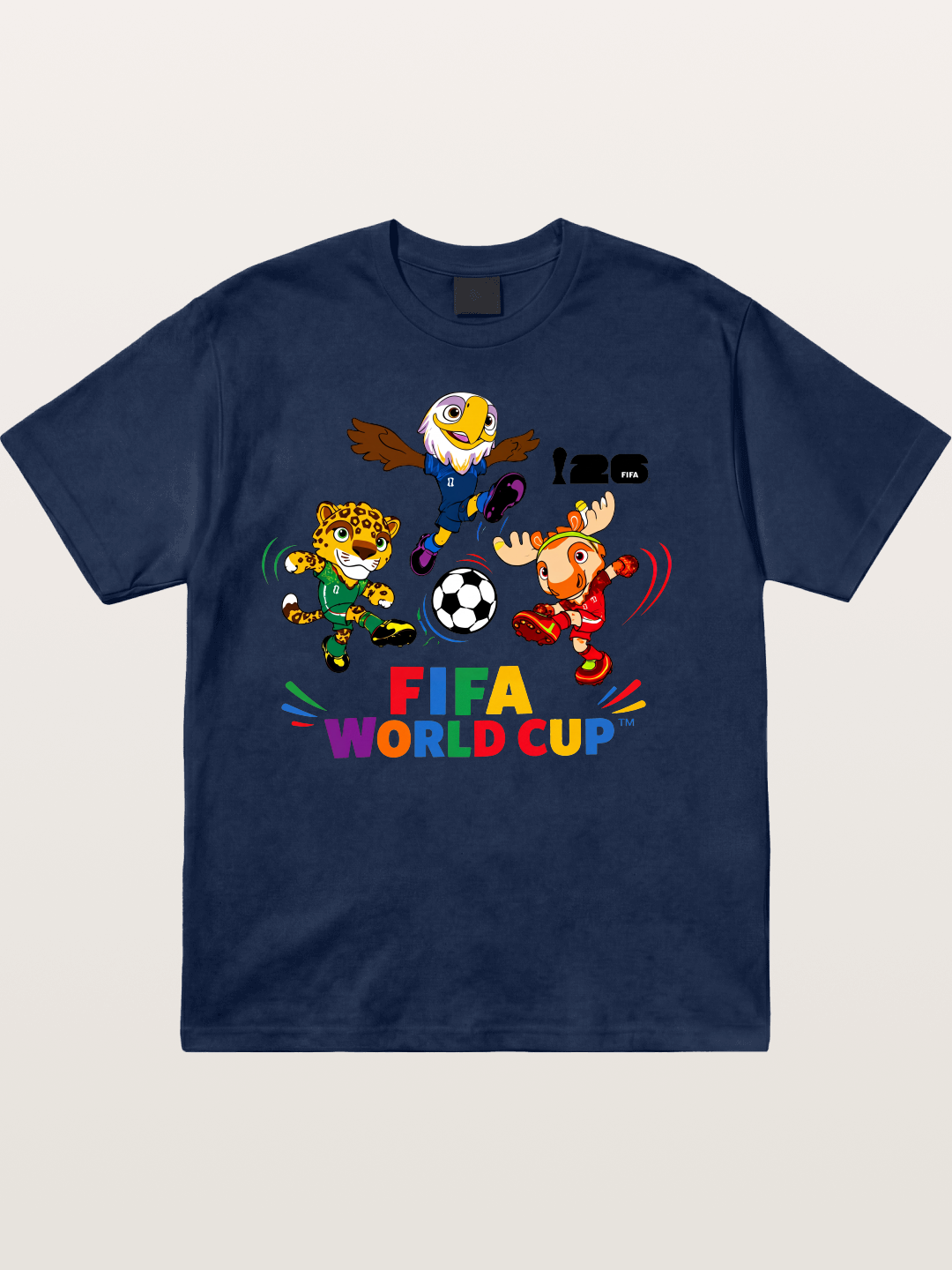 FIFA World Cup Mascots Print Cotton T-shirt