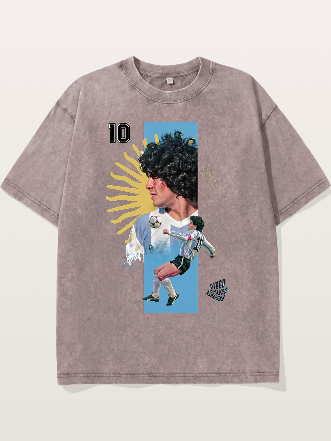 Maradona Argentina WC Print Washed T-shirt