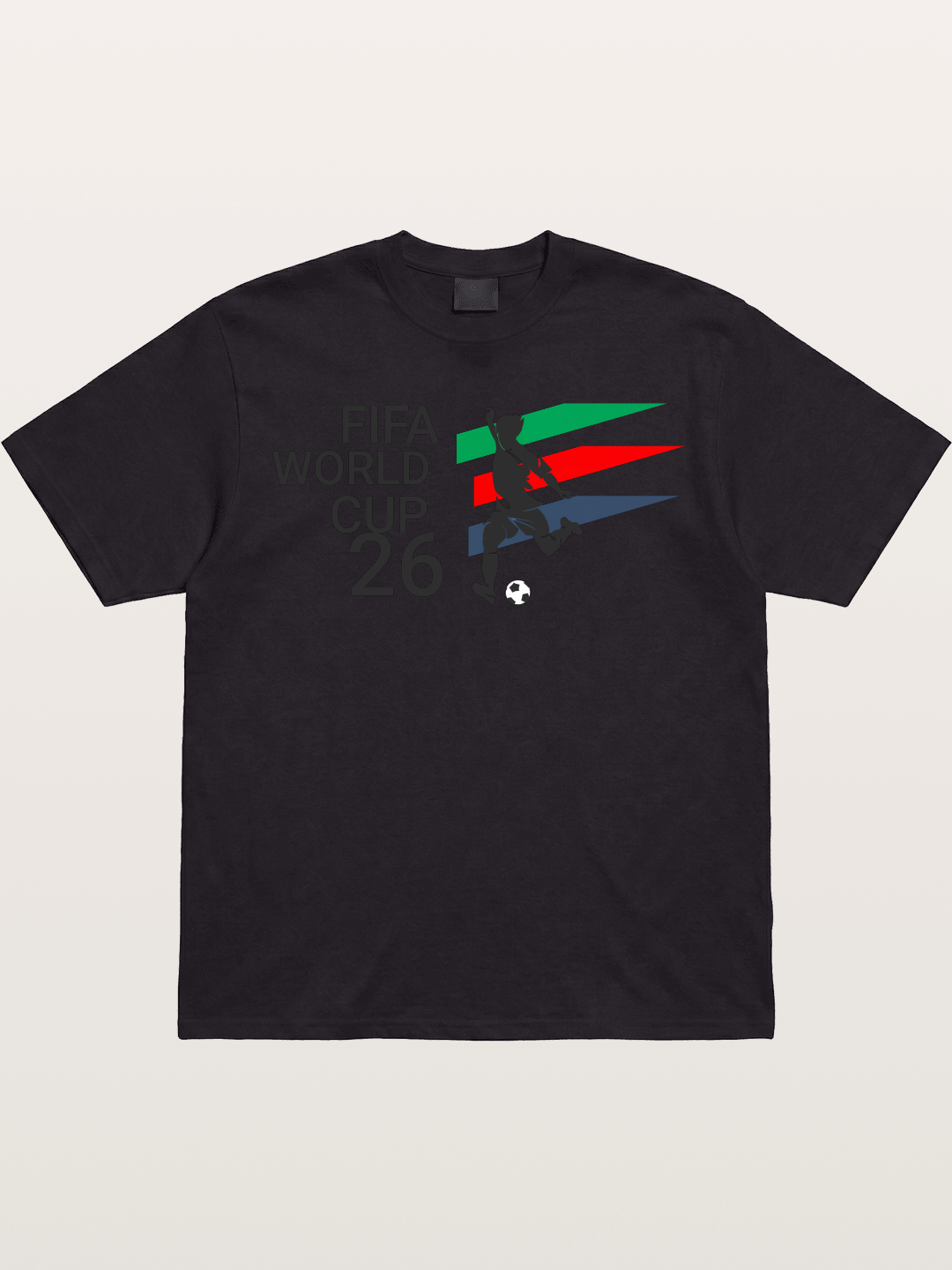 2026 WC Soccer Player Color Stripes Gildan T-shirt