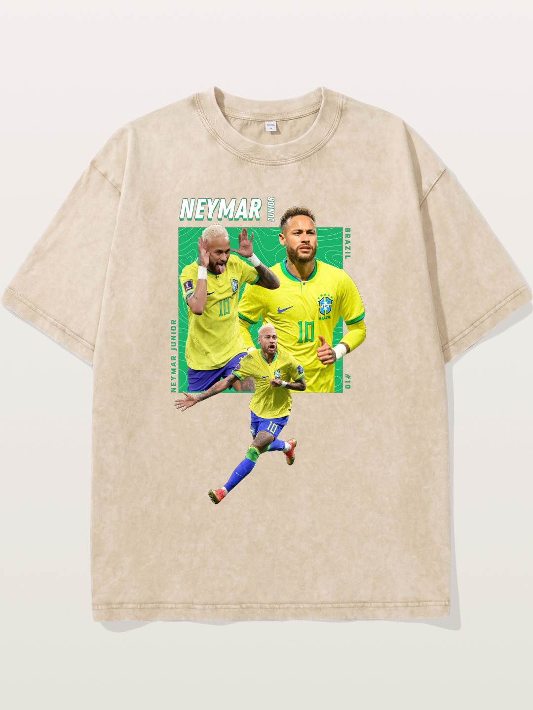 Neymar Collage Brazil Poster Washed T-shirt