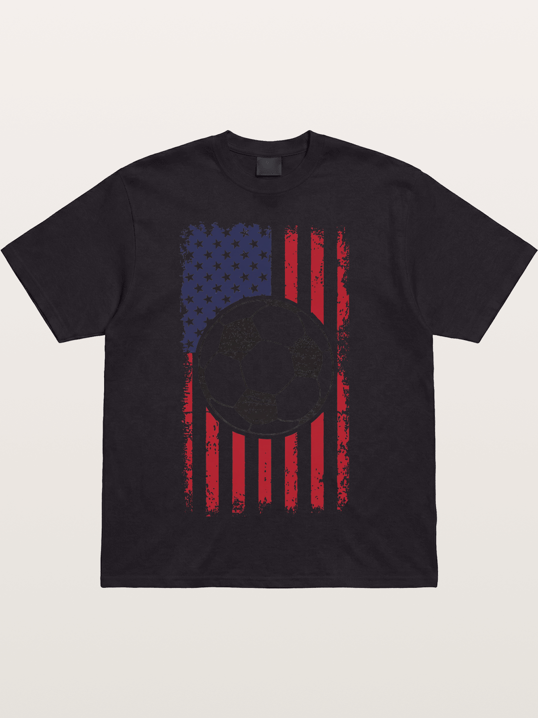 USA Flag Soccer Ball 2026 Vintage Cotton T-shirt