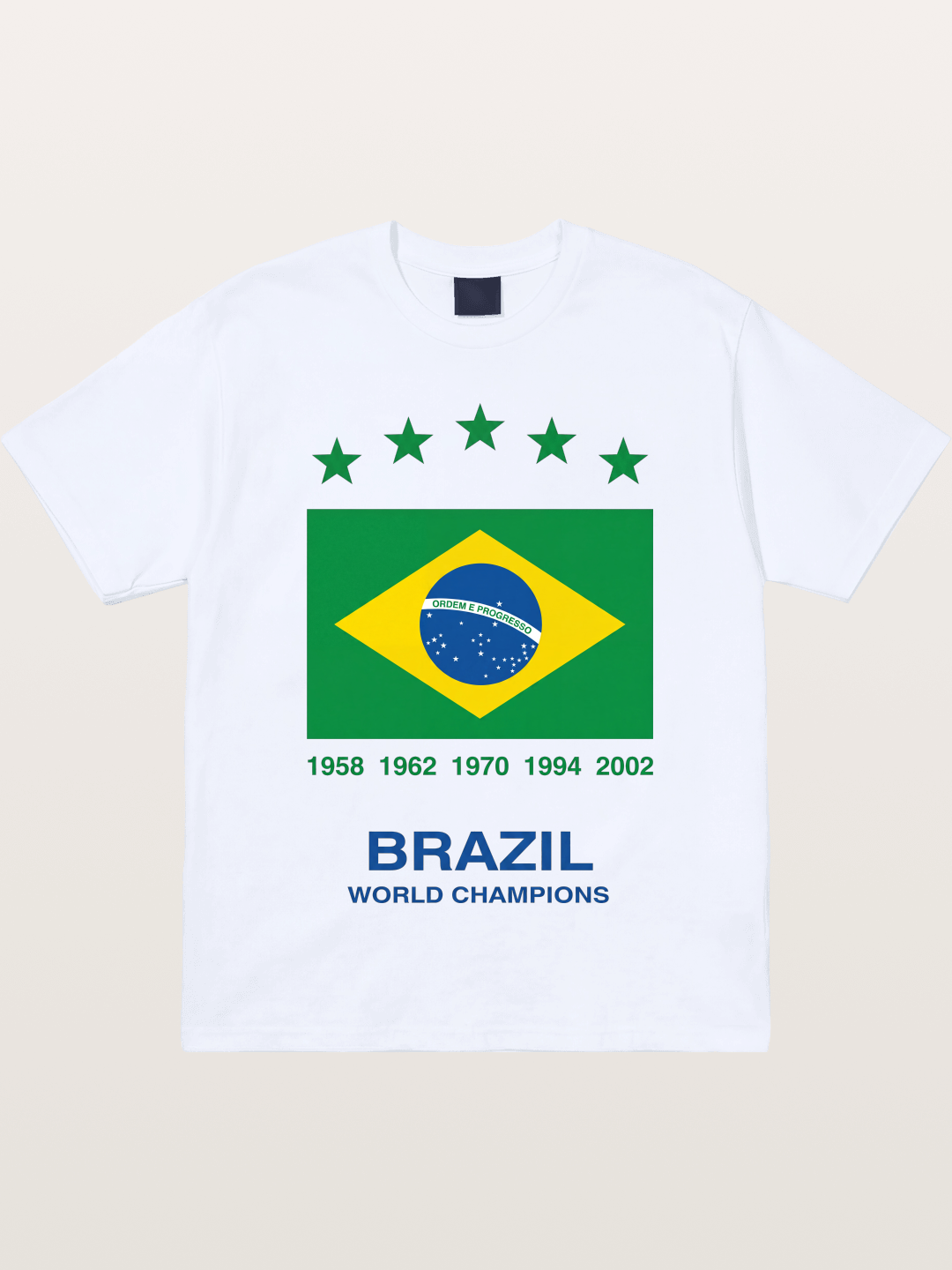 Brazil World Champions Flag Card Gildan T-shirt