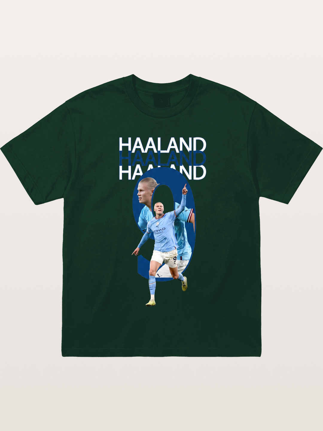 Haaland Man City Number 9 Art Gildan T-shirt