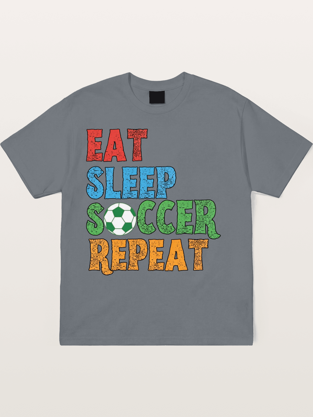 Eat Sleep Soccer Repeat Cotton T-shirt
