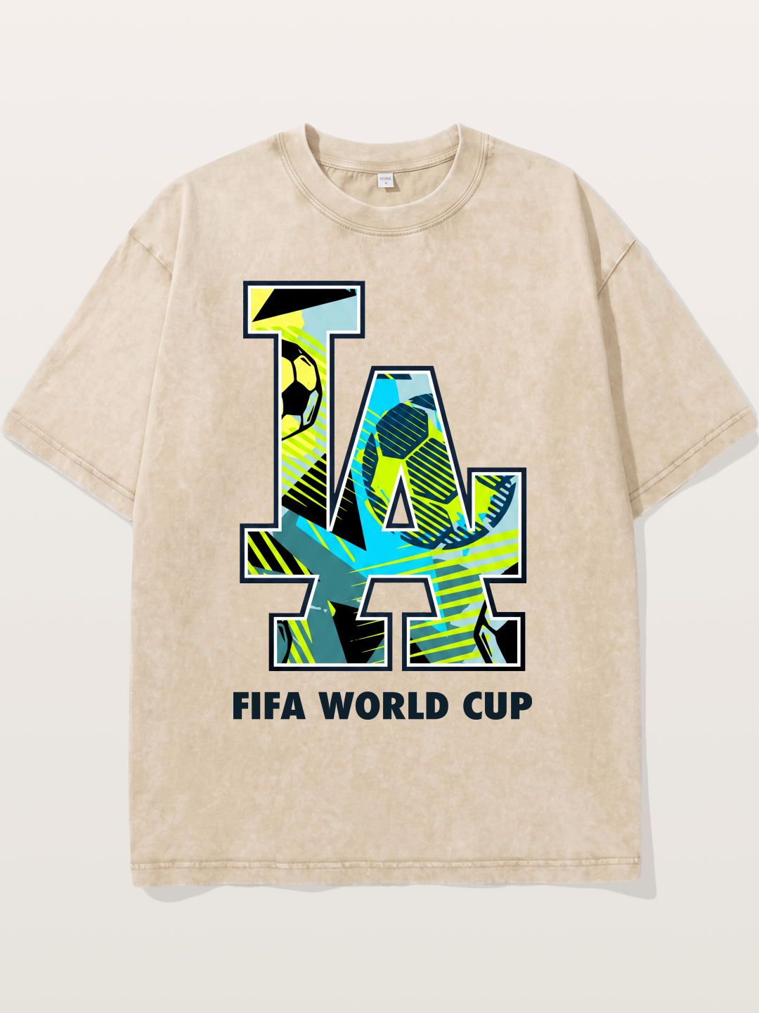 FIFA WC LA Geometric Soccer Fill Washed T-shirt