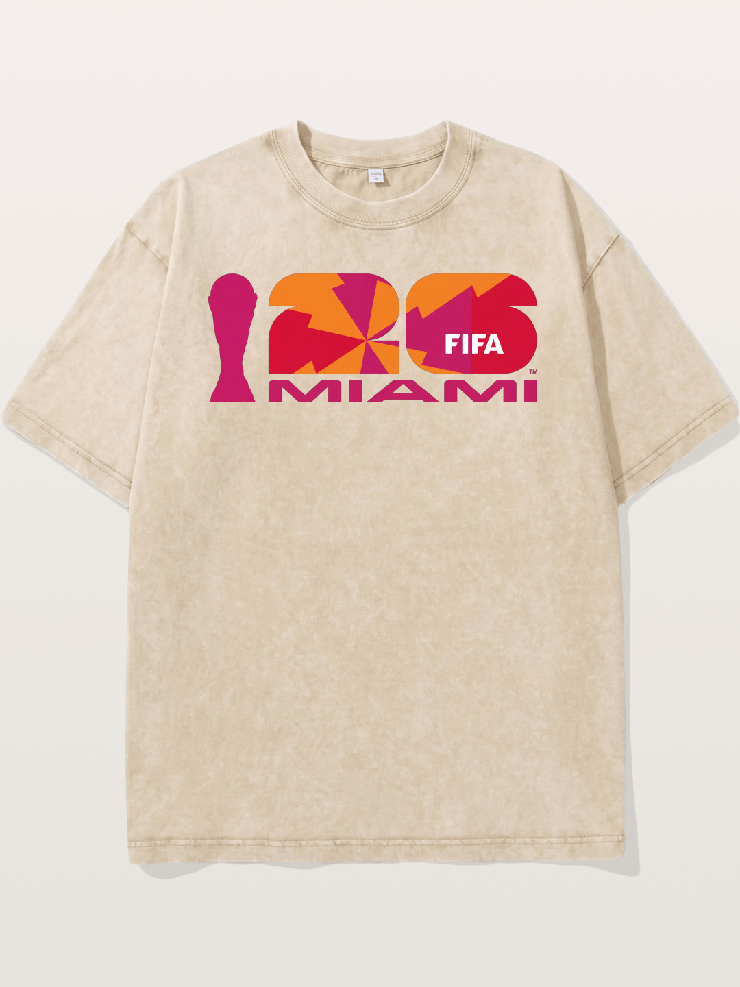 Miami WC 2026 Colorful Geometric Logo Washed T-shirt