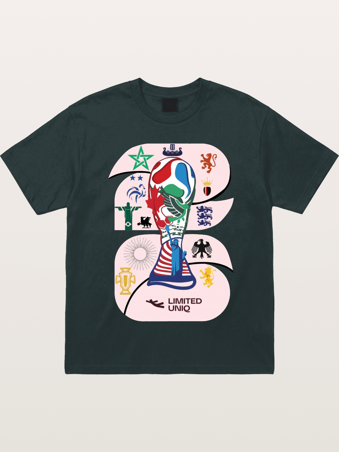 2026 World Cup Trophy Collage Gildan T-shirt