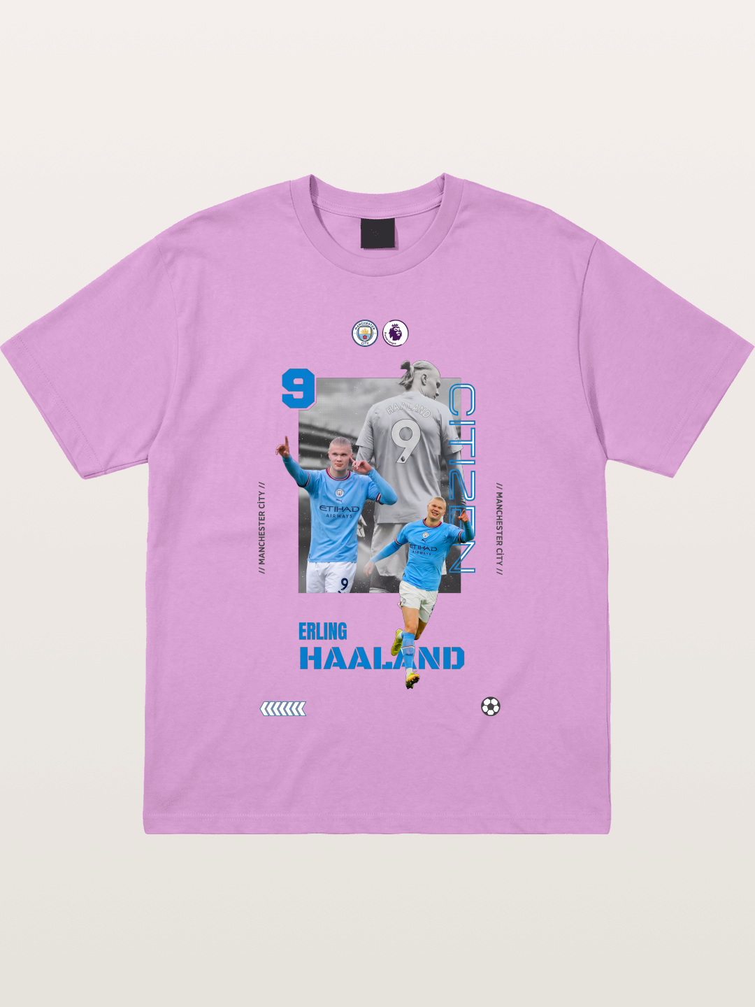 Haaland City Montage Print Gildan T-shirt