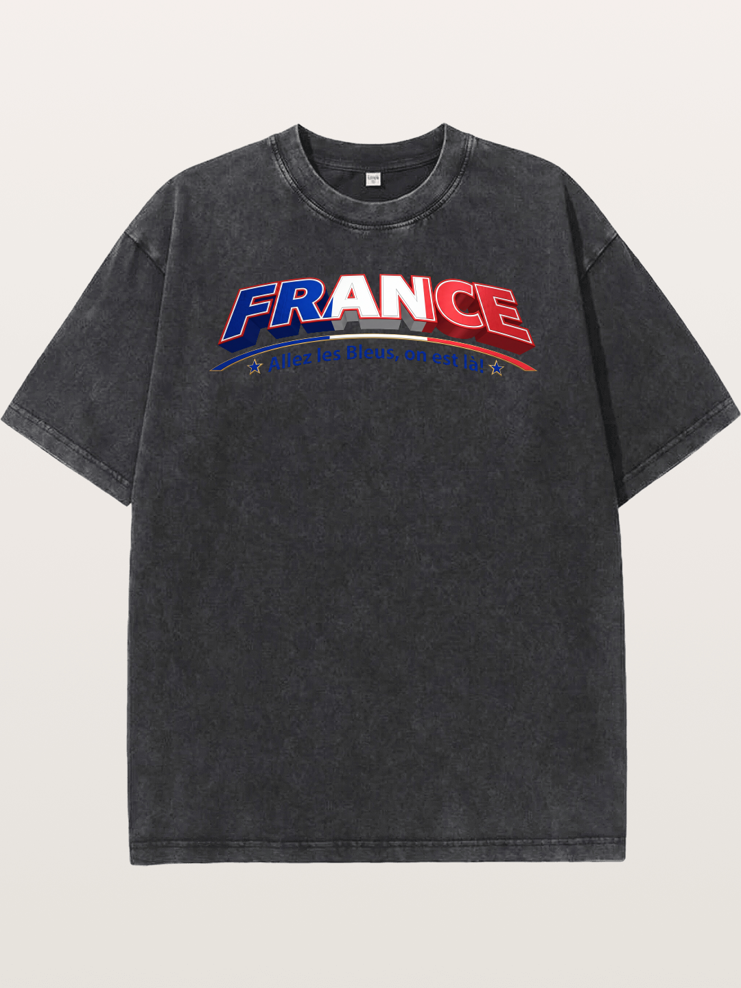 France Retro Team Logo WC Washed T-shirt