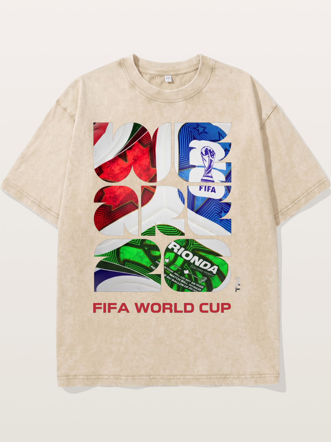 WC 2026 Abstract Geometric Host Design Washed T-shirt