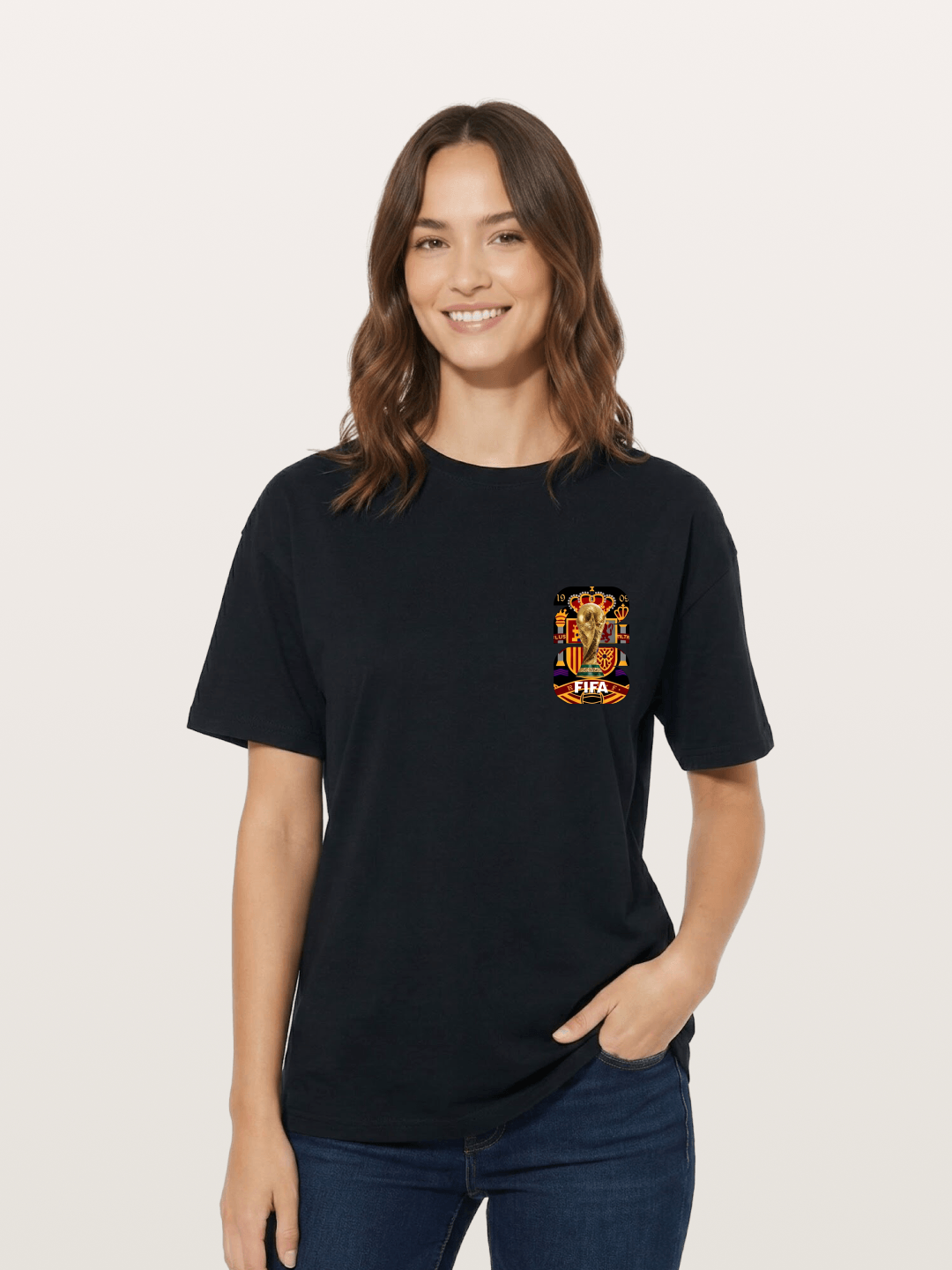 Spain World Cup Trophy Crest Cotton T-shirt