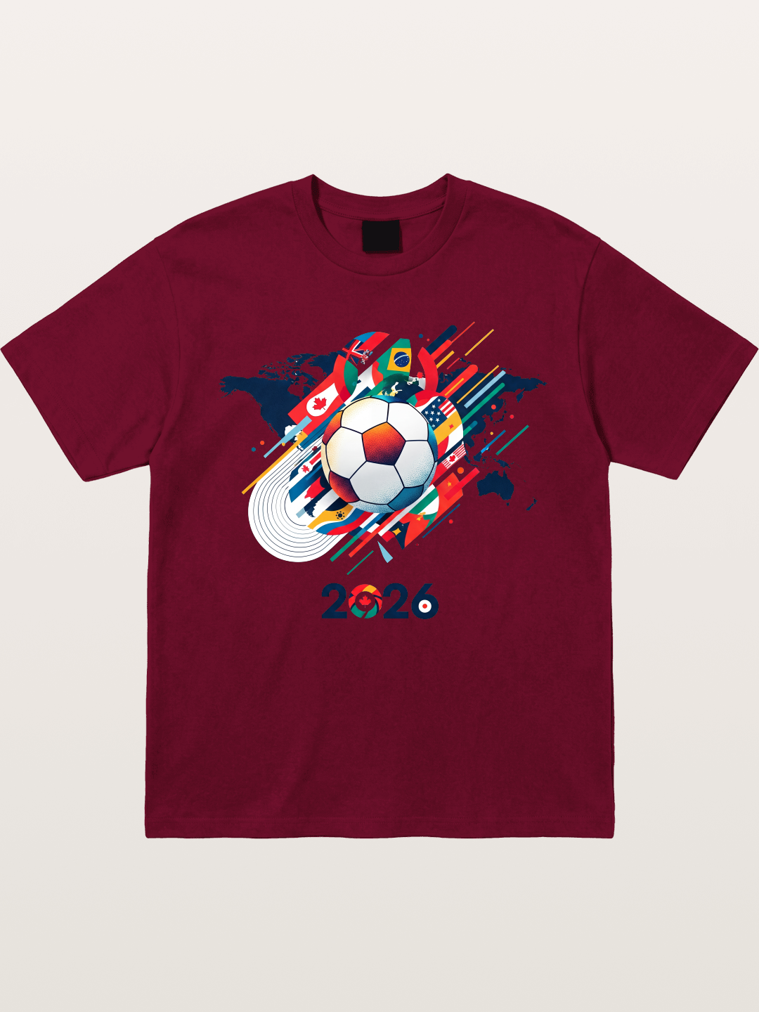 World Cup 2026 Global Flags Print Gildan T-shirt