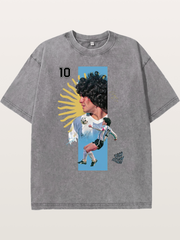 Maradona Argentina WC Print Washed T-shirt