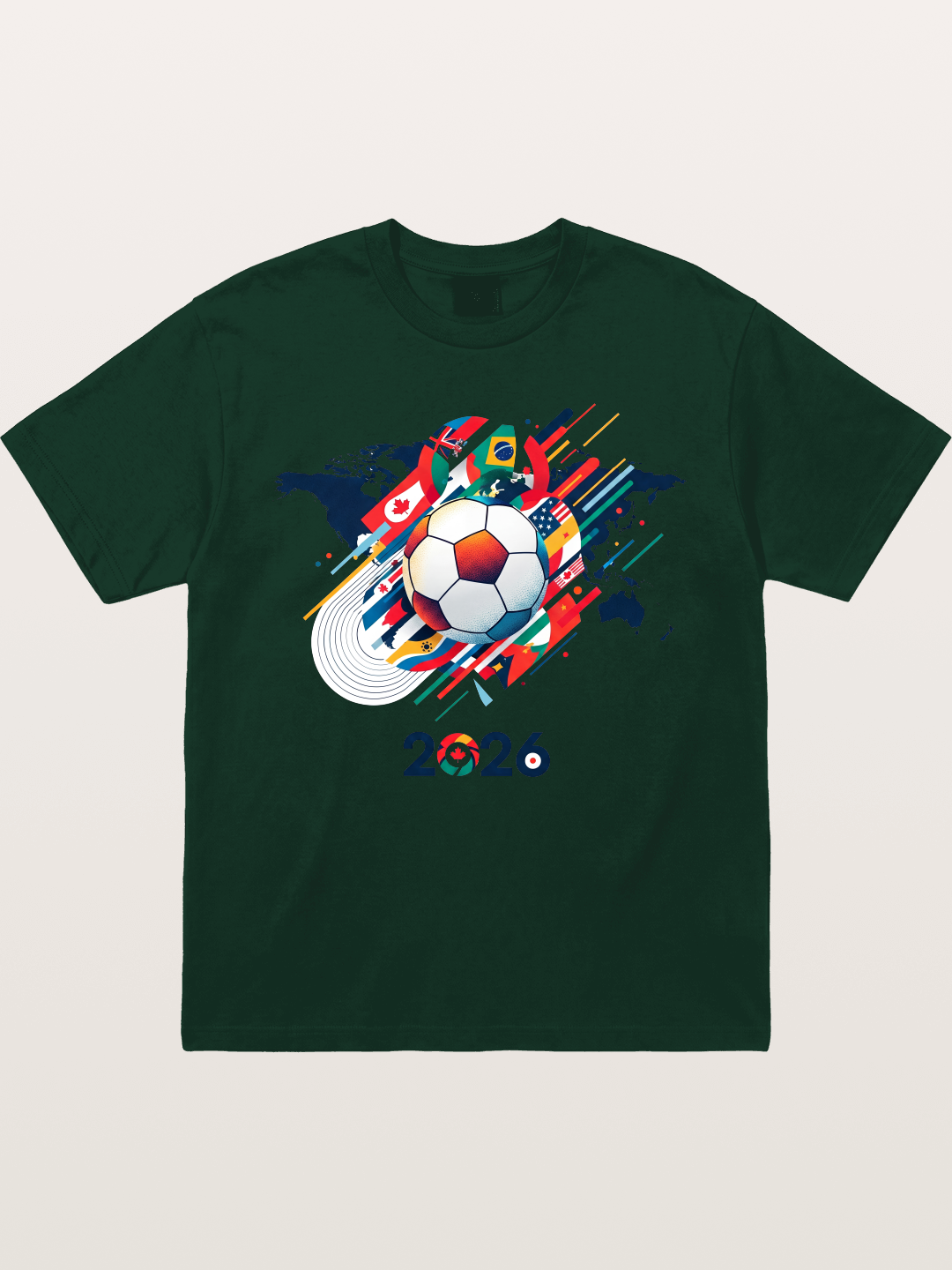 World Cup 2026 Global Flags Print Gildan T-shirt