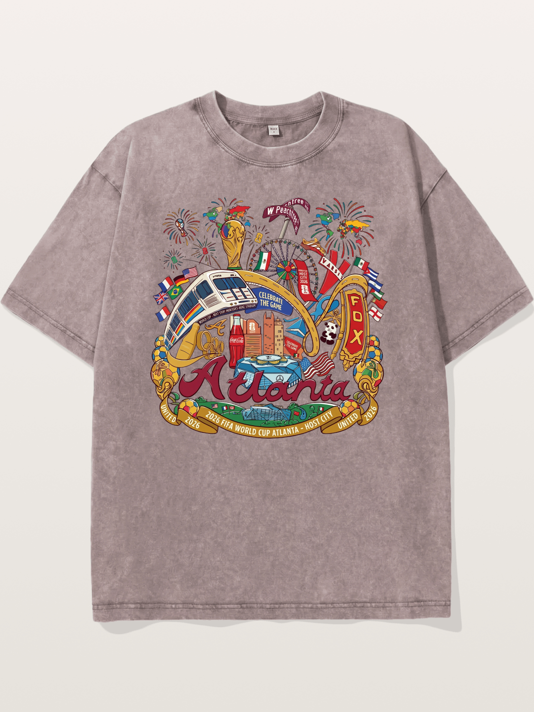 Atlanta 2026 World Cup Poster Washed T-shirt
