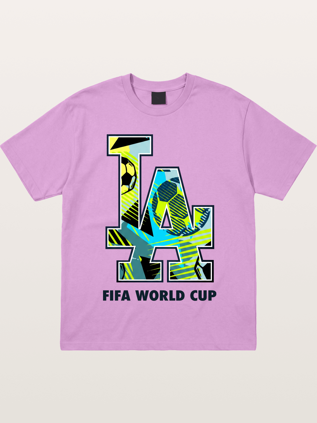 FIFA WC LA Geometric Soccer Fill Gildan T-shirt