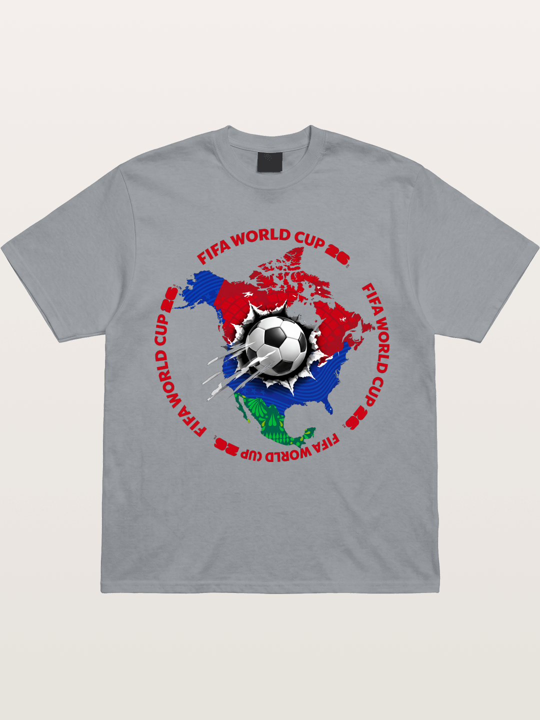 Soccer Ball Americas Burst Design Gildan T-shirt