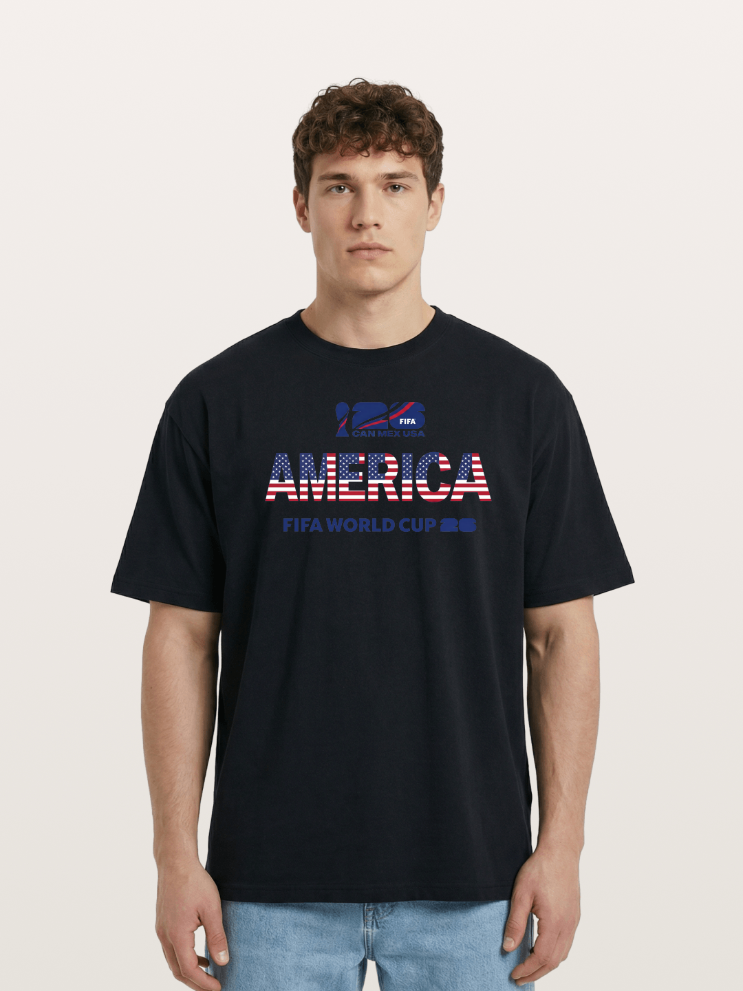 2026 World Cup MEXUSA Flag Art Cotton T-shirt