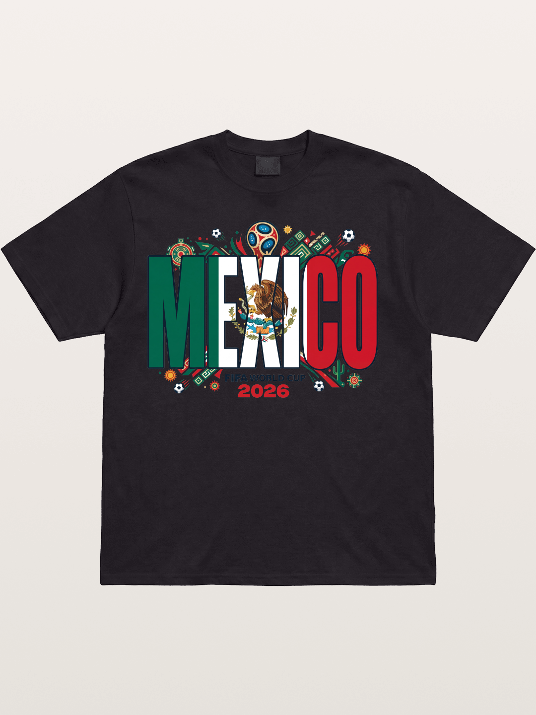 Mexico 2026 World Cup Lettering Cotton T-shirt