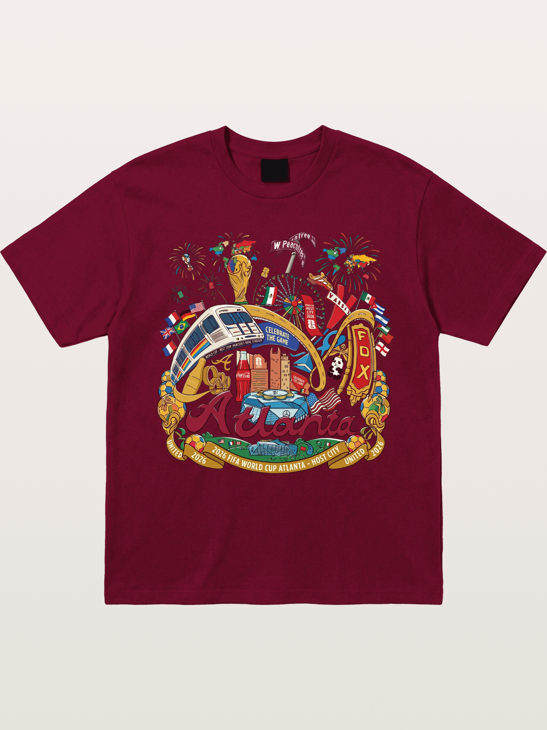 Atlanta 2026 World Cup Poster Gildan T-shirt