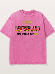 Deutschland 2026 Tribal Print Washed T-shirt